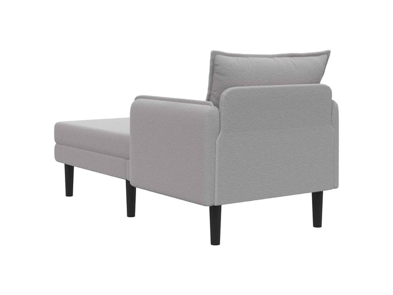 Vidaxl grande méridienne gris clair bouclé - Conforama E