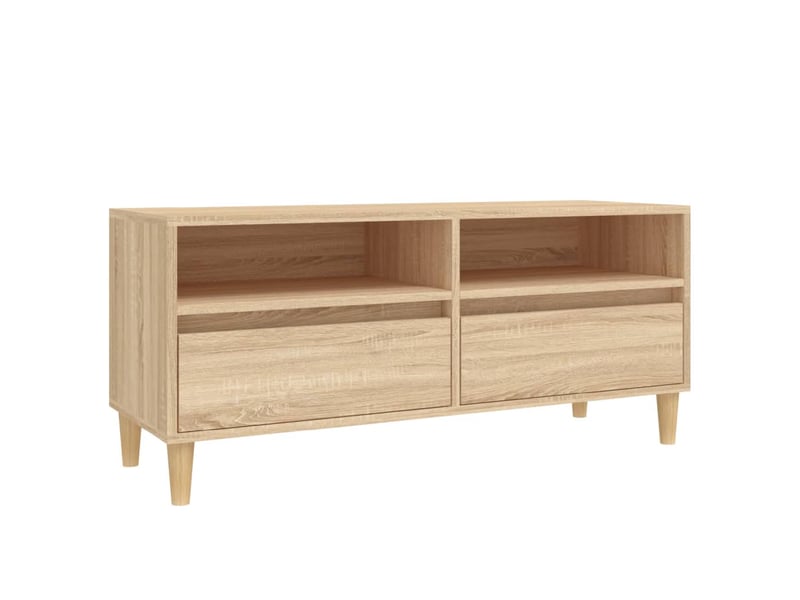  Meuble tv - banc tv - meuble de rangement chêne sonoma 100x34,5x44,5 cm bois d'ingénierie  - Conforama A