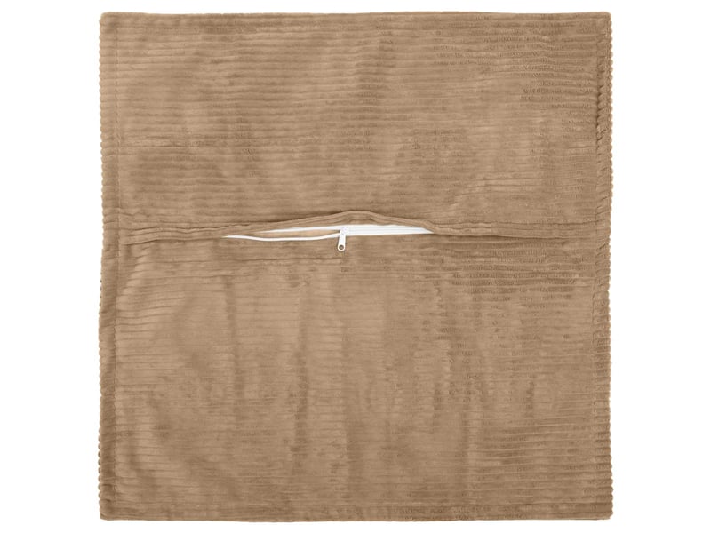  Lot de 6 housses de coussin houten marron 35 x 35 cm velours côtelé cf49847  - Conforama C
