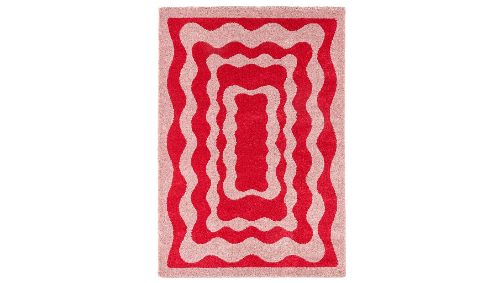 TAPIS 100X150 CM GROOVY rouge Conforama