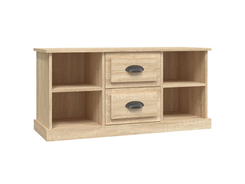  Meuble tv - banc tv - meuble de rangement chêne sonoma 99,5x35,5x48 cm bois d'ingénierie  - Conforama A
