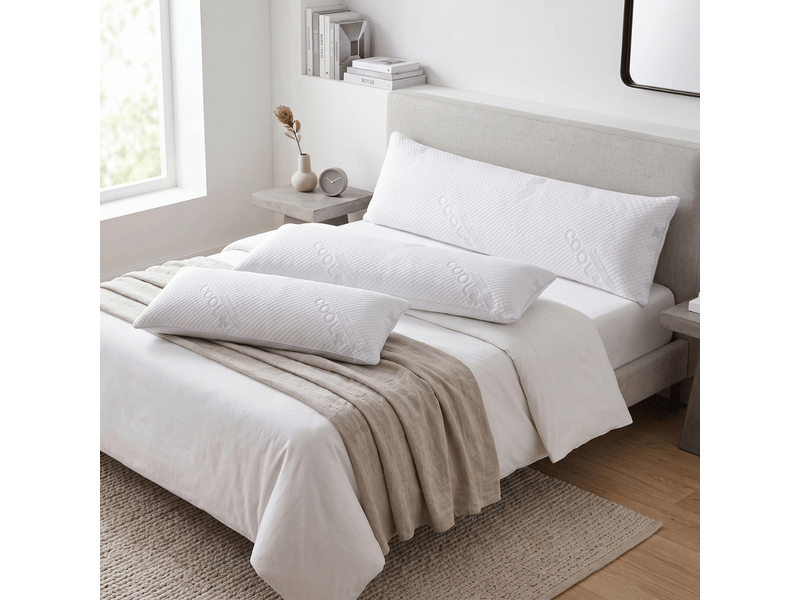  Traversin mi-ferme en plume - 90 x 35 cm - housse fresh - collection nuage C06-TRP04 90/40 - Conforama B