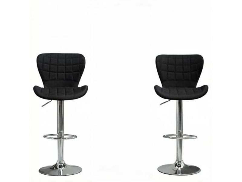  Tabourets de bar et cuisine pivotants, réglables en hauteur – lot de 2, confortables pour repas  - Conforama A