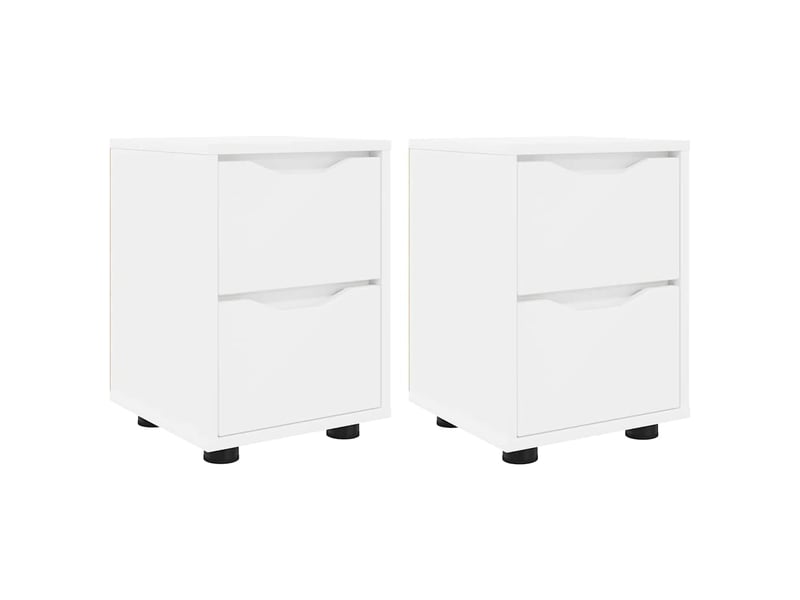  Tables de chevet avec tiroir 2 pièces blanc 30,5 x 30 x 43 cm  - Conforama A