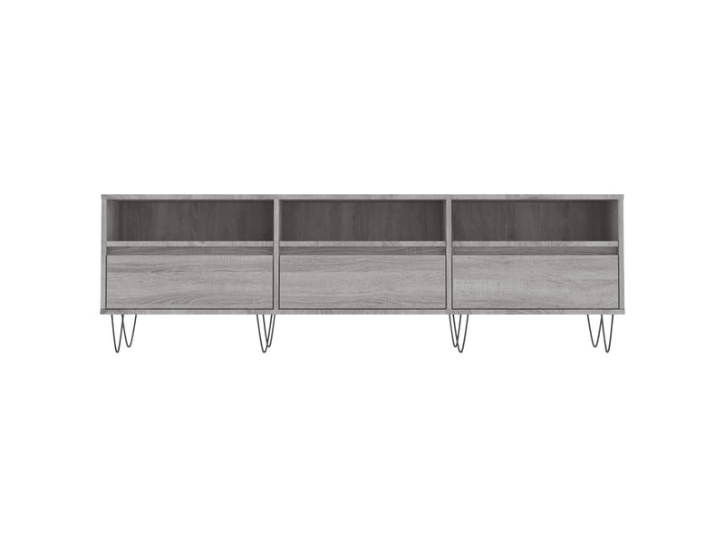  Meuble tv - banc tv - meuble de rangement sonoma gris 150x30x44,5 cm bois d'ingénierie  - Conforama E