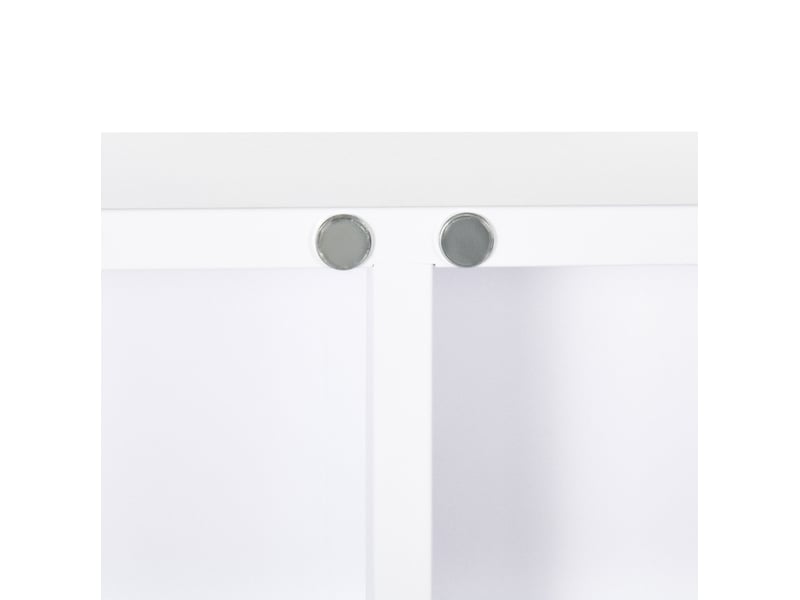 Armoire à pharmacie murale 55x18x60 cm – blanche – acier verrouillable 2 portes avec 6 étagères - Conforama D