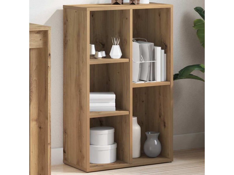  Bibliothèque, étagère de rangement chêne artisanal 50x25x80 cm bois d'ingénierie  - Conforama C
