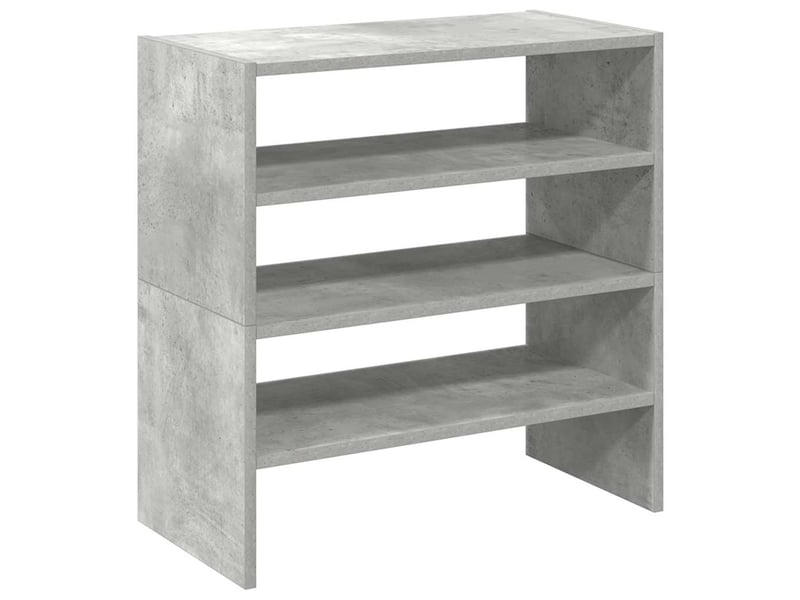  Étagères à chaussures 2 pcs empilable gris béton 60x30x30,5 cm  - Conforama A