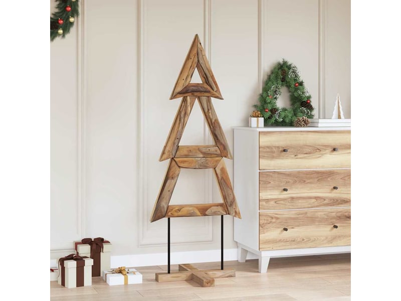  Sapin de noël, arbre de noël marron 149,5 cm bois de teck solide  - Conforama D