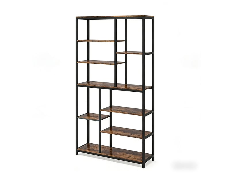  Bibliothèque haute ouverte en métal et panneau de particules 100 x 30 x 200 cm T5828P485782 - Conforama A