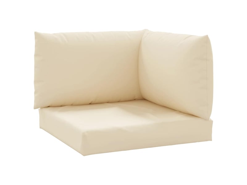  Lot de 3 coussins de palette, coussins de canapé beige tissu oxford cf59657  - Conforama A