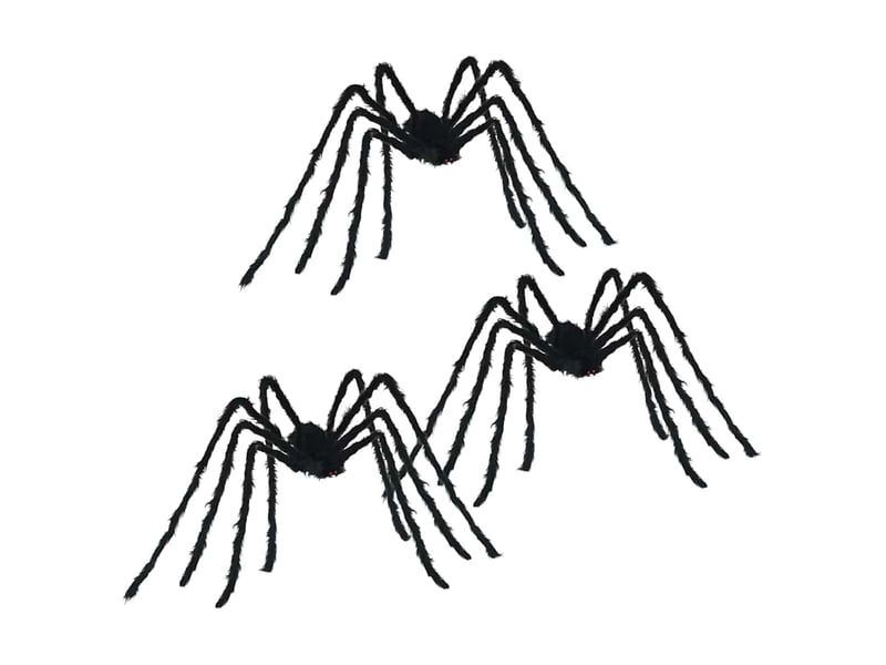 Décoration araignée halloween 3 pc noir 200 cm cf61899 - Conforama A