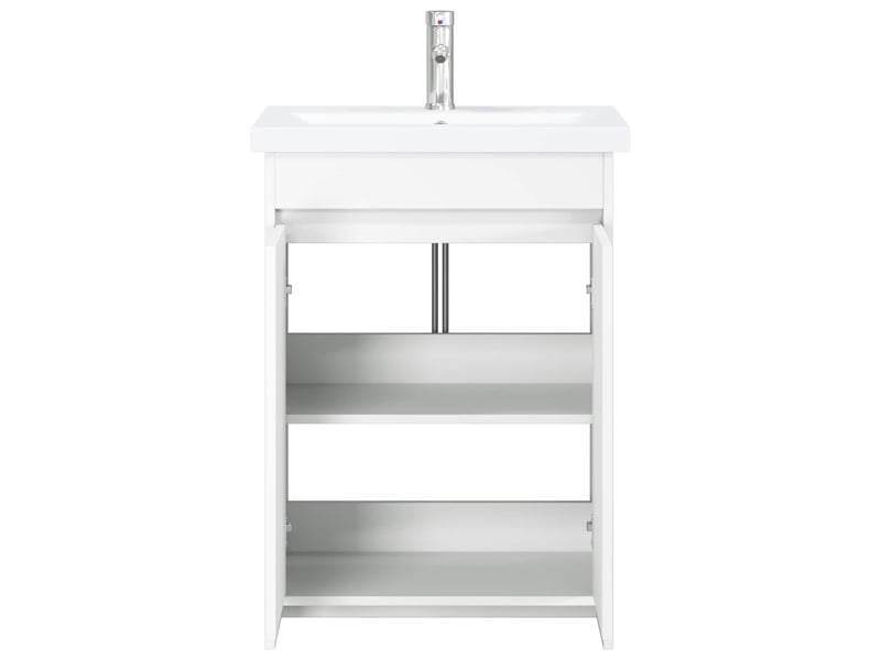 Ensemble de mobilier de salle de bain blanc 81x40x84.5 cm shl7873 - Conforama C