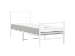 Lit simple 80x200 cm coloris blanc
