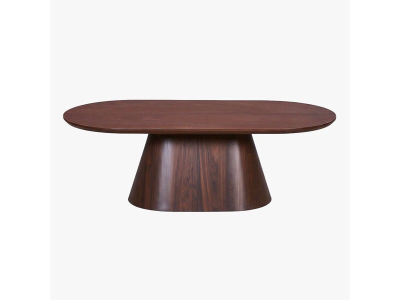  Table basse ovale couleur bois foncé 120 cm  - Conforama A