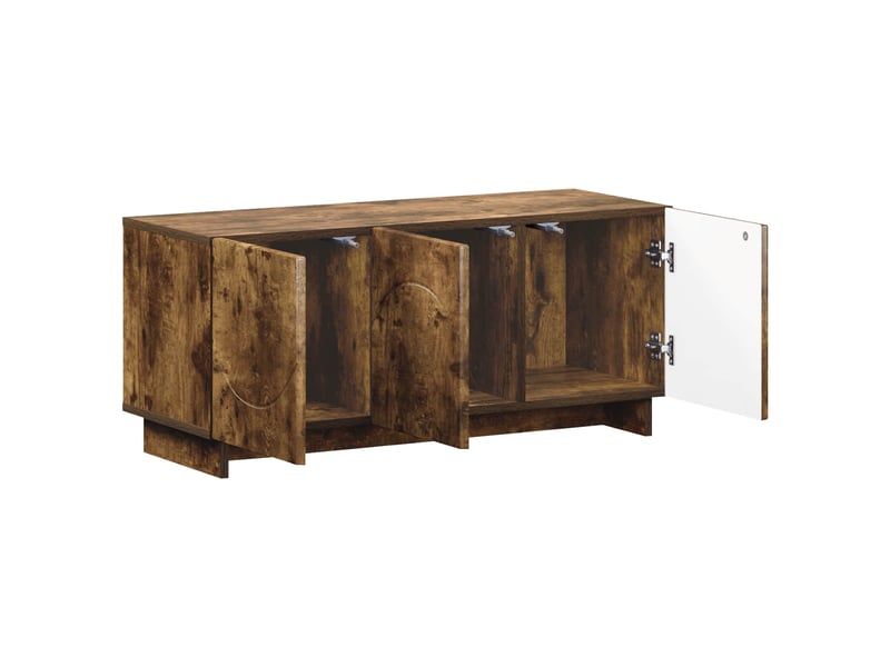  Meuble tv moderne, banc tv 90x34,5x40 cm chêne fumé bois d'ingénierie shl9211  - Conforama C