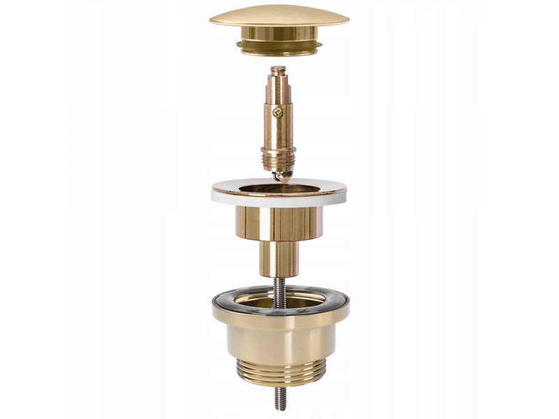  Bonde de lavabo universel rea klik-klak brush gold 6,4x6,4x13cm  - Conforama B