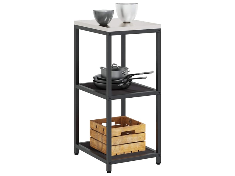  Étagère de cuisine, étagère de rangement hattem noir 40x50x92cm acier  - Conforama C