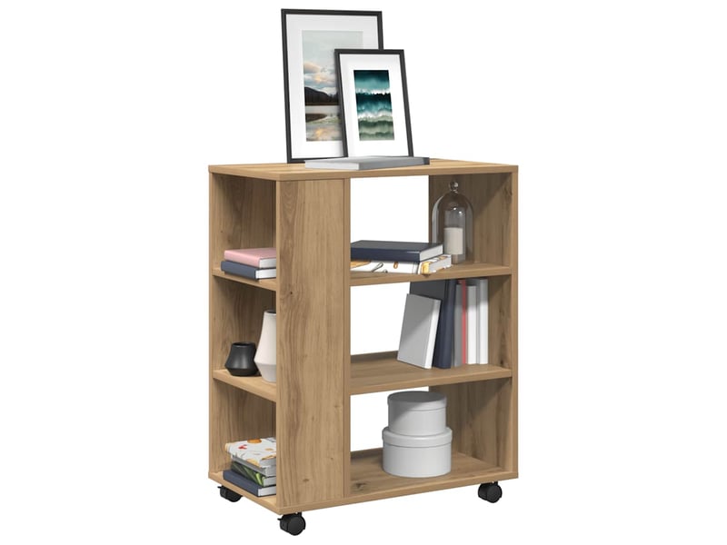  Armoire de rangement roulante chêne artisanal 60x35x75 cm bois d'ingénierie  - Conforama D