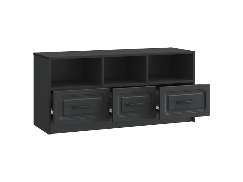  Meuble tv - banc tv - meuble de rangement avec tiroir noir 102 x 34,5 x 47 cm bois d'ingénierie  - Conforama E