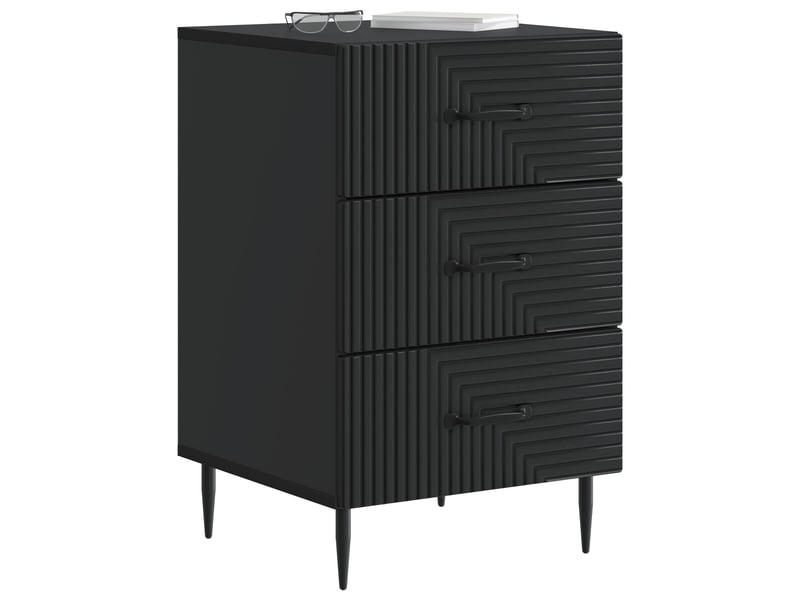  Table de chevet noir 43 x 41 x 66,5 cm bois d'ingénierie  - Conforama A