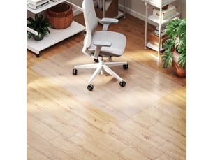 Tapis de chaise de bureau rectangulaire, antidérapants en plastique transparent 100x150cm