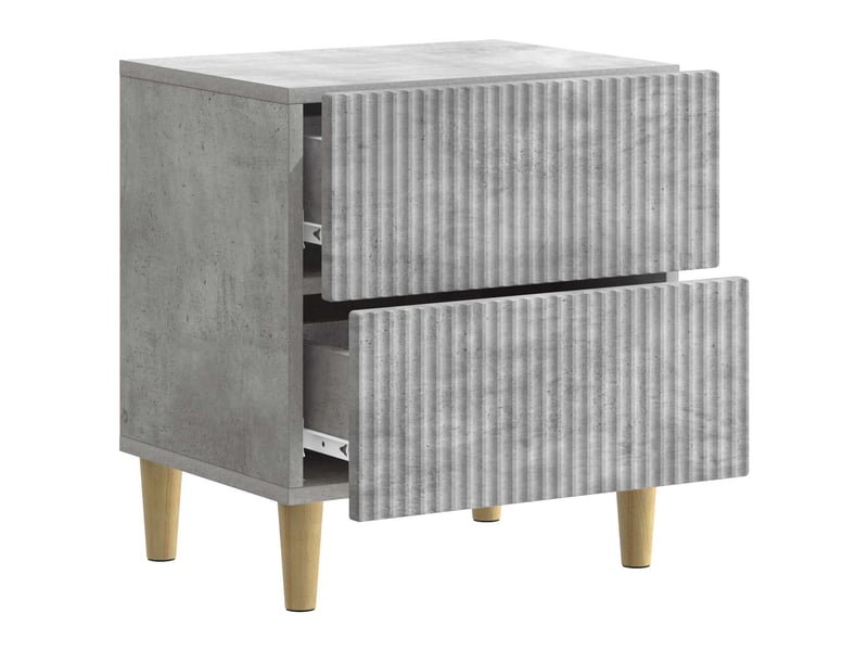 Table de chevet - cabinet de chevet - table de nuit 2 pièces gris béton 43 x 34,5 x 48 cm - Conforama E