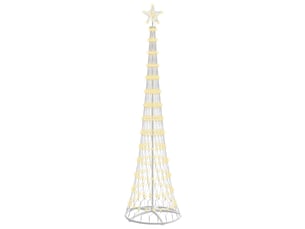Arbre de noël, sapin de noël led blanc chaud 250 cm métal