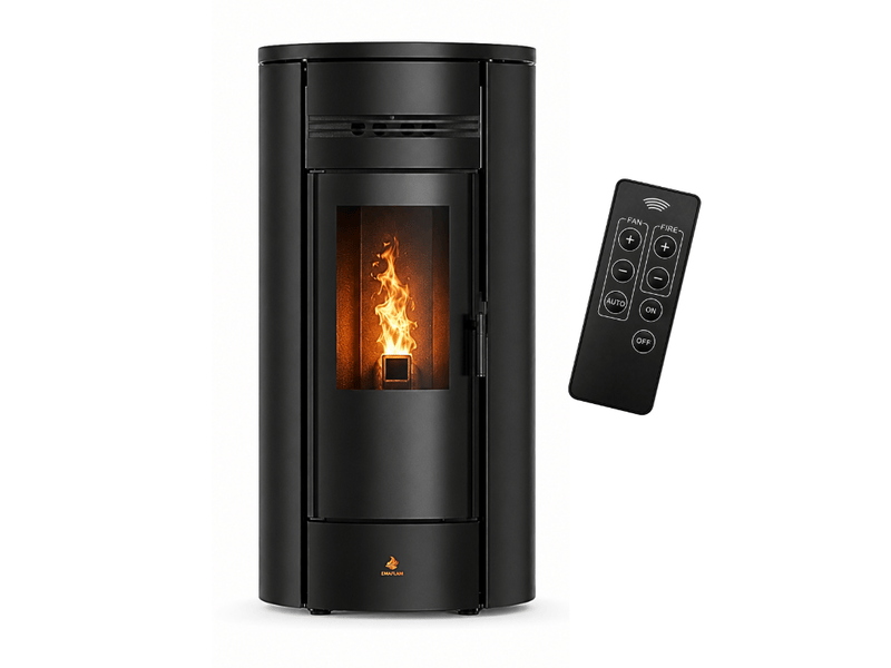 Poêle à granulés étanche hydro - lola 22 kw + télécommande - noir - Conforama A