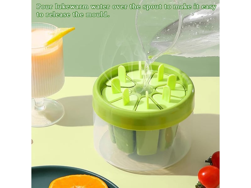  Moule à glace, moule à glace avec bâtonnet, moule à glace avec seau à glace, moule à glace sans pba pour faire des glaces, de la glace et du sorbet  - Conforama E