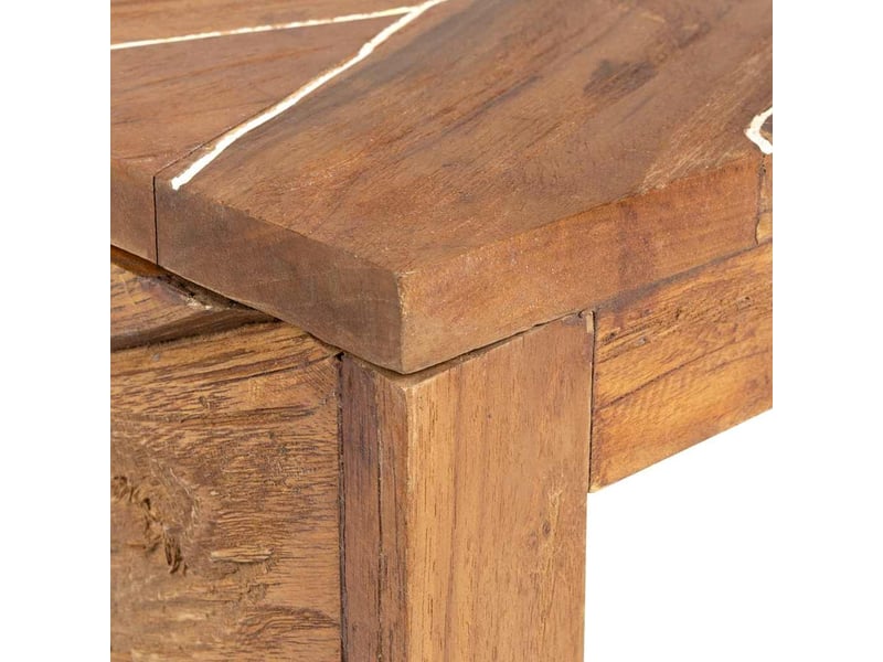  Meuble tv - banc tv - meuble de rangement 110x60x38 cm bois de teck massif  - Conforama E