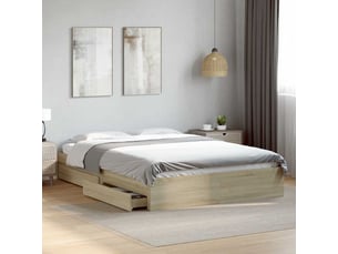 Lit 2 places 160x200 cm coloris marron