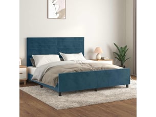 Lit 2 places 160x200 cm coloris bleu