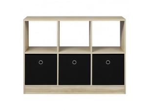 Bibliotheque coloris bicolore 6 étagère(s) MEULVA - 80 cm x 61 cm