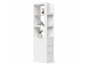 Bibliotheque coloris  blanc  <strong>HAVRYA</strong> <strong></strong> - 60 cm x 200 cm