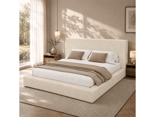 Lit 2 places 180x200 cm <strong></strong>  <strong></strong> coloris beige
