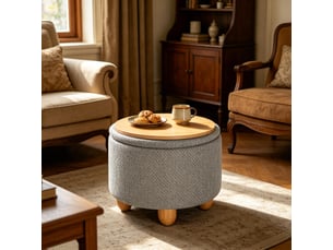 Pouf / repose pied gris
