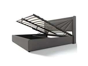 Lit avec rangement 160x200 cm PHOEBE CAT coloris gris