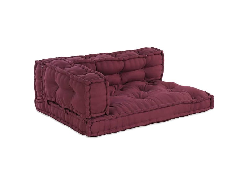  Coussin de canapé sur palette, coussin de chaise 3 pc tissu marron cf54212  - Conforama A