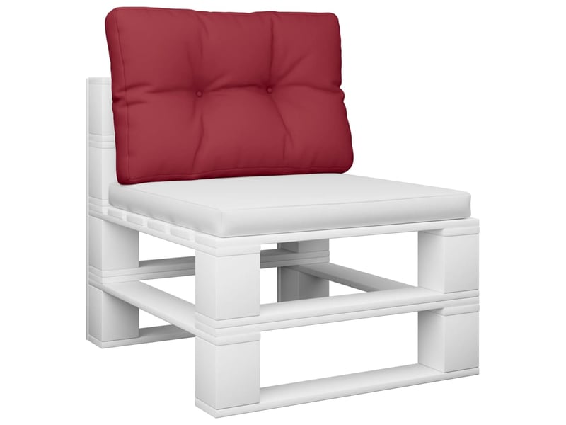  Coussin de palette, coussin de chaise, coussin de canapé rouge bordeaux 50x40x12 cm tissu cf55449  - Conforama C
