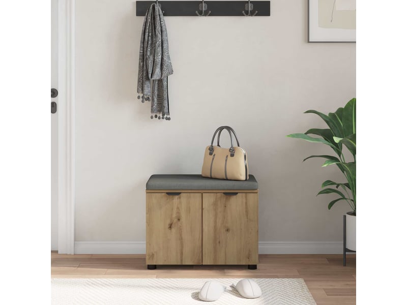  Banc d'entrée, banc interieur chêne artisanal 60x38x46 cm shl31935  - Conforama D
