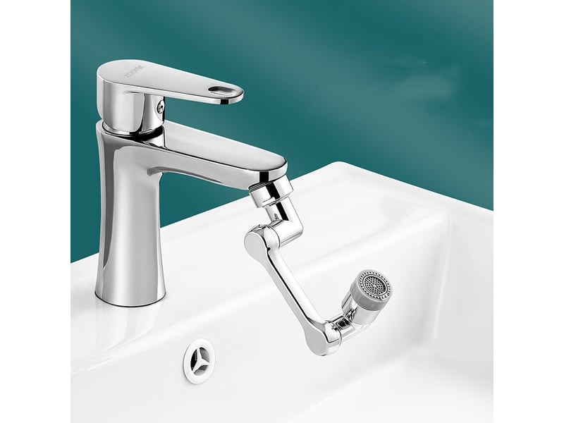  Robinet magique pivotant 1080° – corps en laiton, chromé argent  - Conforama B