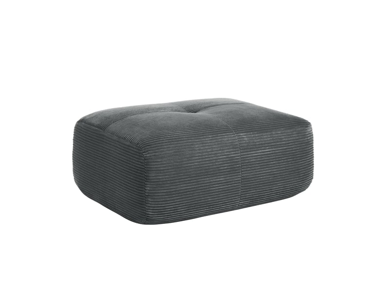  Ottoman en velours côtelé - gris - velours côtelé - 9.05 kg - design modulaire - livraison sans montage 92.5x75x40cm - Conforama E