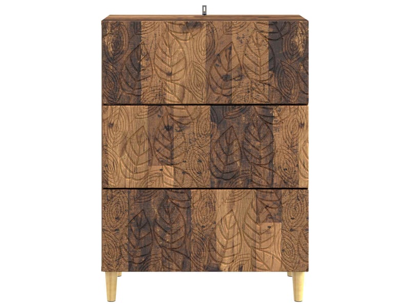  Armoire de rangement bureau, armoire à tiroirs bois ancien 66 x 34,5 x 90 cm shl3281  - Conforama E