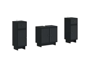 Ensemble de meuble de salle de bain 3 pièces ede noir cf63424