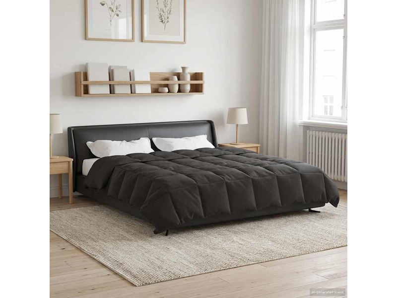  Duvet - couette complet toute l'année 200 x 220 cm 4 saisons anthracite  - Conforama B