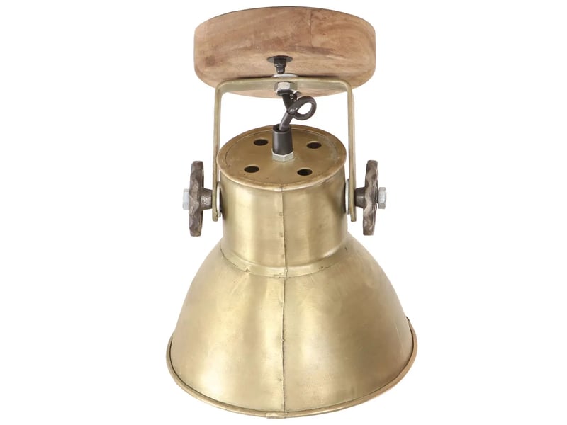  Lot de 2 lampes murales style industriel finition mate 20 x 25 cm en fer laiton antique 02_0046646  - Conforama E