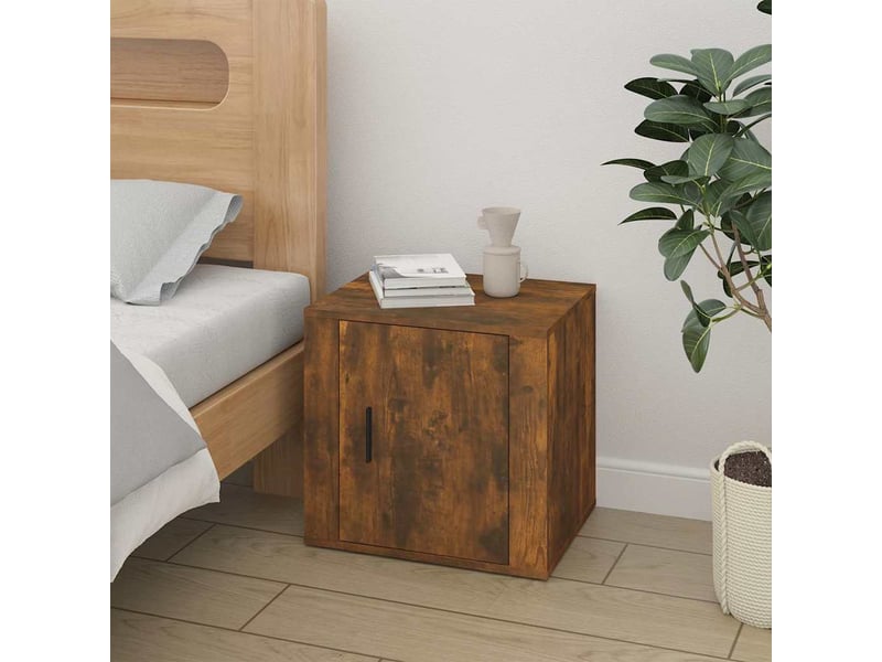  Table de chevet chanmbre, table d'appoint chêne fumé 50x39x47 cm shl7828  - Conforama B