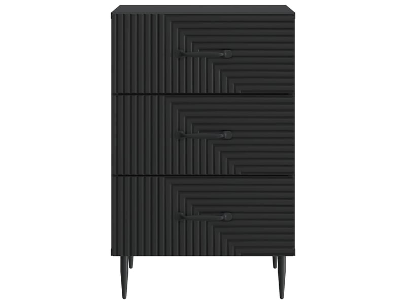  Table de chevet noir 43 x 41 x 66,5 cm bois d'ingénierie  - Conforama D