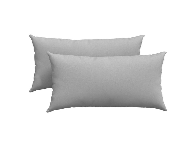  Lot de 2 coussins de canapé, coussins décoratifs tissu gris nuage 80 x 40 cm cf58884  - Conforama A
